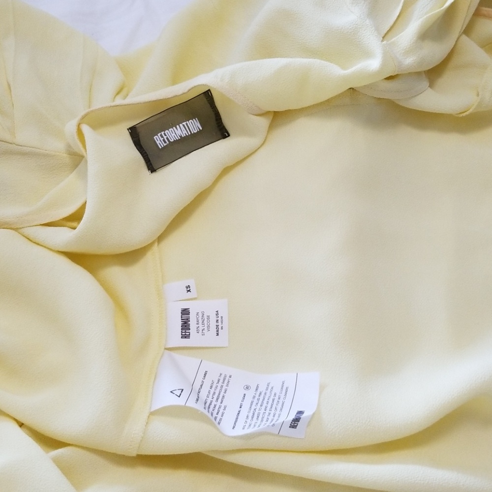 Reformation Lochness Dress in Buttercup XS - Picture 7 of 7